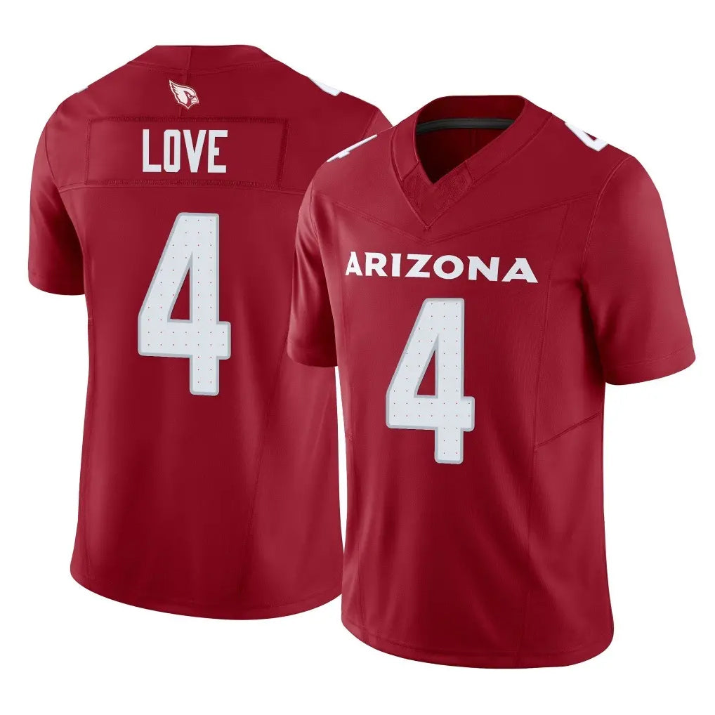 MATTH A.Cardinals #4 Jeremiyah Love Player Cardinal Vapor F.U.S.E. Limited Home Game Stitched Jerseys