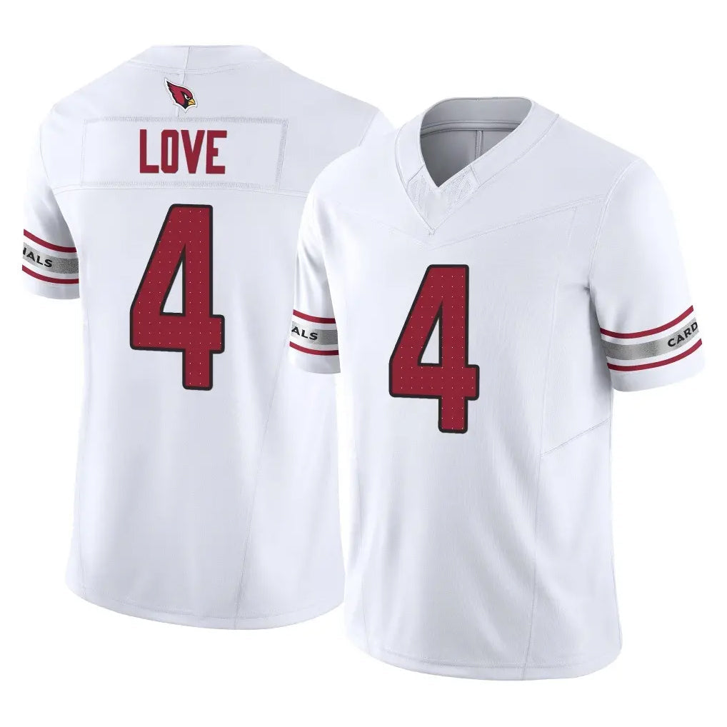 MATTH A.Cardinals #4 Jeremiyah Love Player White Vapor F.U.S.E. Limited Home Game Stitched Jerseys