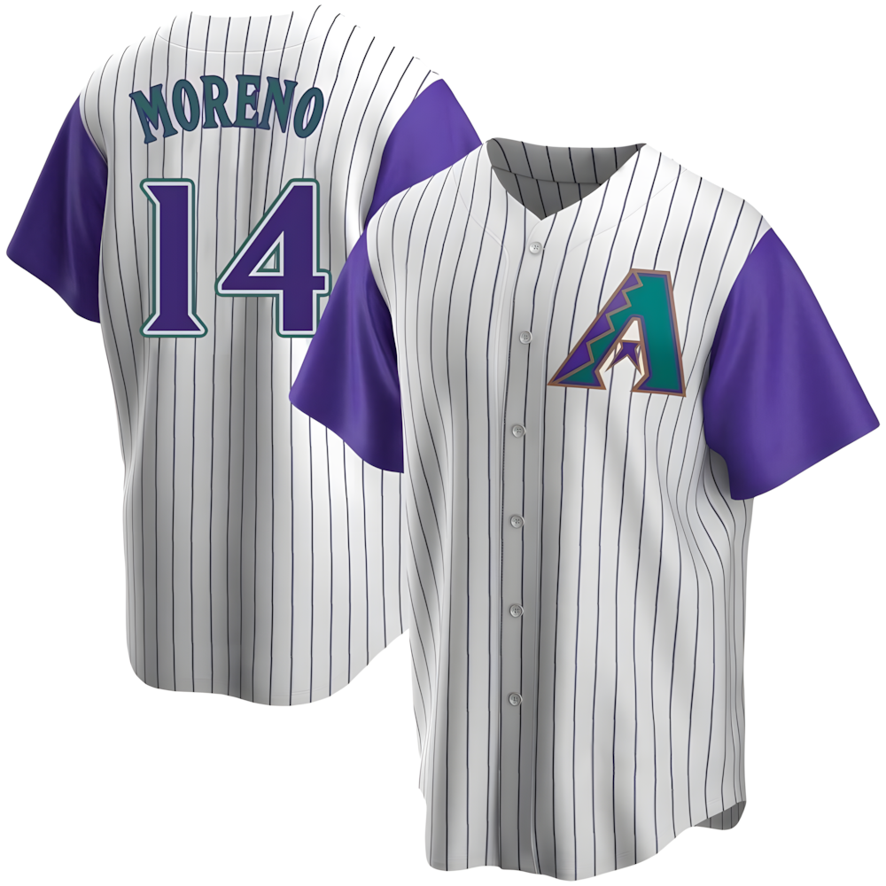 MATTH A.Diamondbacks #14 Gabriel Moreno Player Purple Replica Alternate Cooperstown Collection Stitched Jerseys
