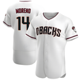 MATTH A.Diamondbacks #14 Gabriel Moreno Player White Crimson Home Stitched Jerseys