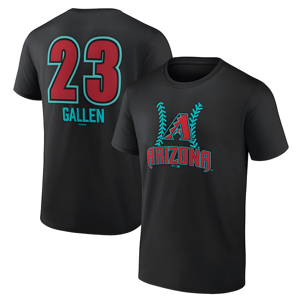 MATTH A.Diamondbacks #23 Zac Gallen Player Black Fuse City Connect round collar T shirt Stitched Jerseys