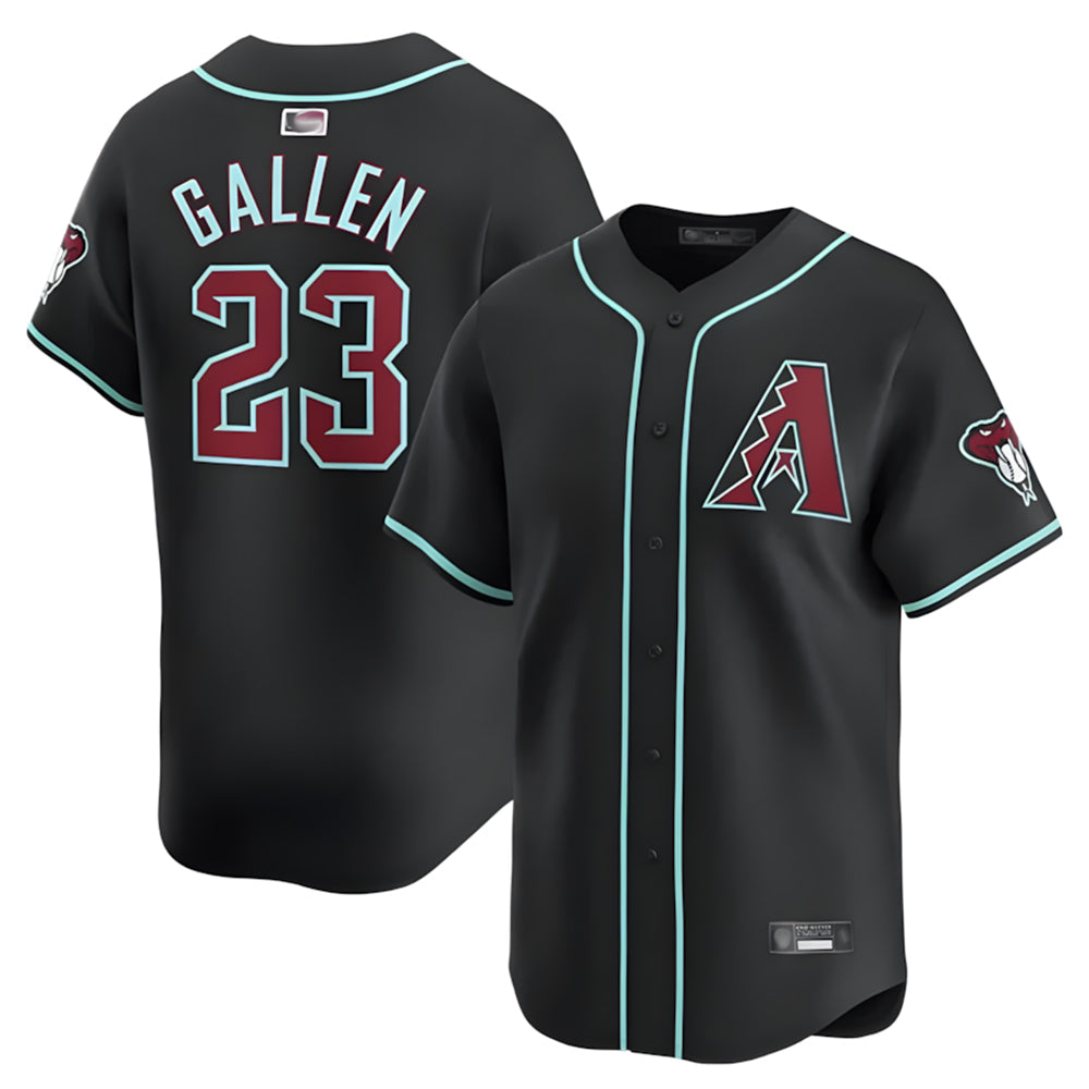 MATTH A.Diamondbacks #23 Zac Gallen Player Black Replica Game Stitched Jerseys