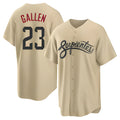 MATTH A.Diamondbacks #23 Zac Gallen Player Light Brown City Connect Cool Replica Stitched Jerseys
