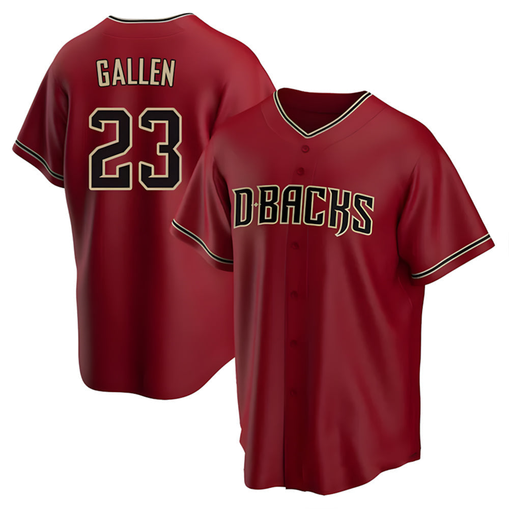 MATTH A.Diamondbacks #23 Zac Gallen Player Red Replica Game Stitched Jerseys