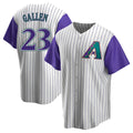 MATTH A.Diamondbacks #23 Zac Gallen Player White-Purple Replica Stitched Jerseys