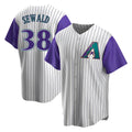 MATTH A.Diamondbacks #38 Paul Sewald Player  Cream Purple Alternate Cooperstown Collection Stitched Jersey