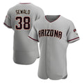 MATTH A.Diamondbacks #38 Paul Sewald Player Gray Authentic Road Stitched Jersey