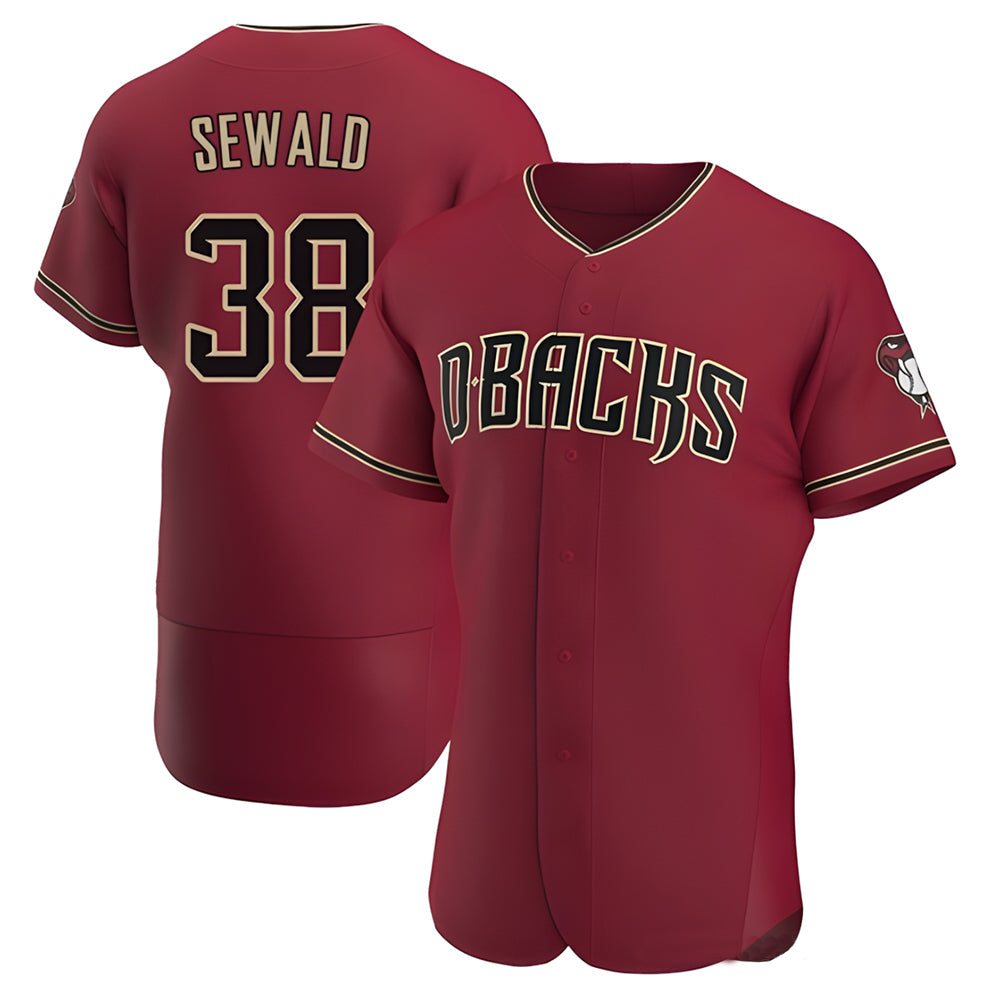 MATTH A.Diamondbacks #38 Paul Sewald Player Red Crimson Alternate Stitched Jersey
