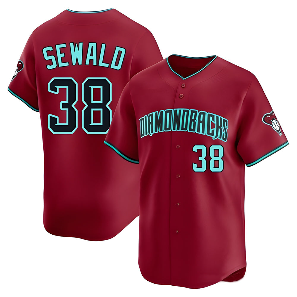 MATTH A.Diamondbacks #38 Paul Sewald Player Red Limited Alternate Stitched Jersey