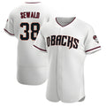 MATTH A.Diamondbacks #38 Paul Sewald Player White Authentic Crimson Home Stitched Jersey