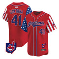 MATTH A.Diamondbacks #41 Carlos Santana Player Red Independence Day Vapor Premier Limited Stitched Jersey