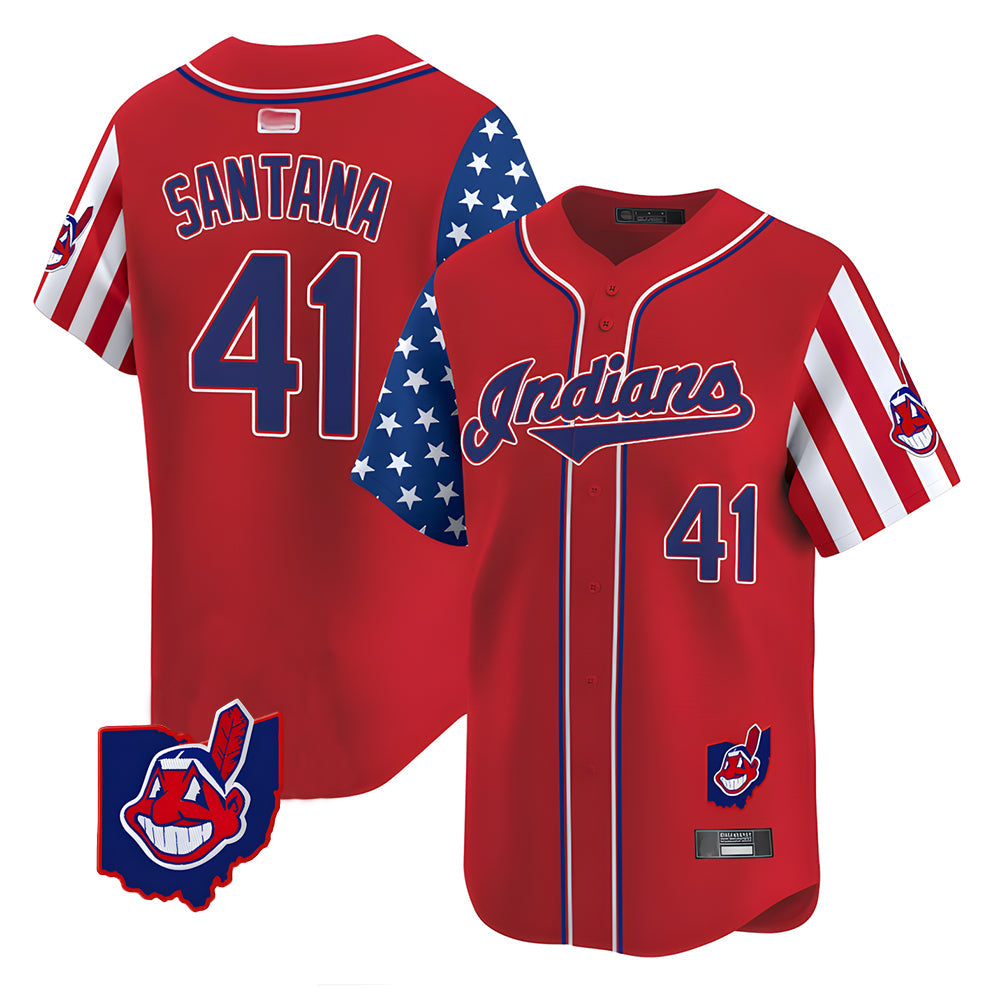 MATTH A.Diamondbacks #41 Carlos Santana Player Red Independence Day Vapor Premier Limited Stitched Jersey