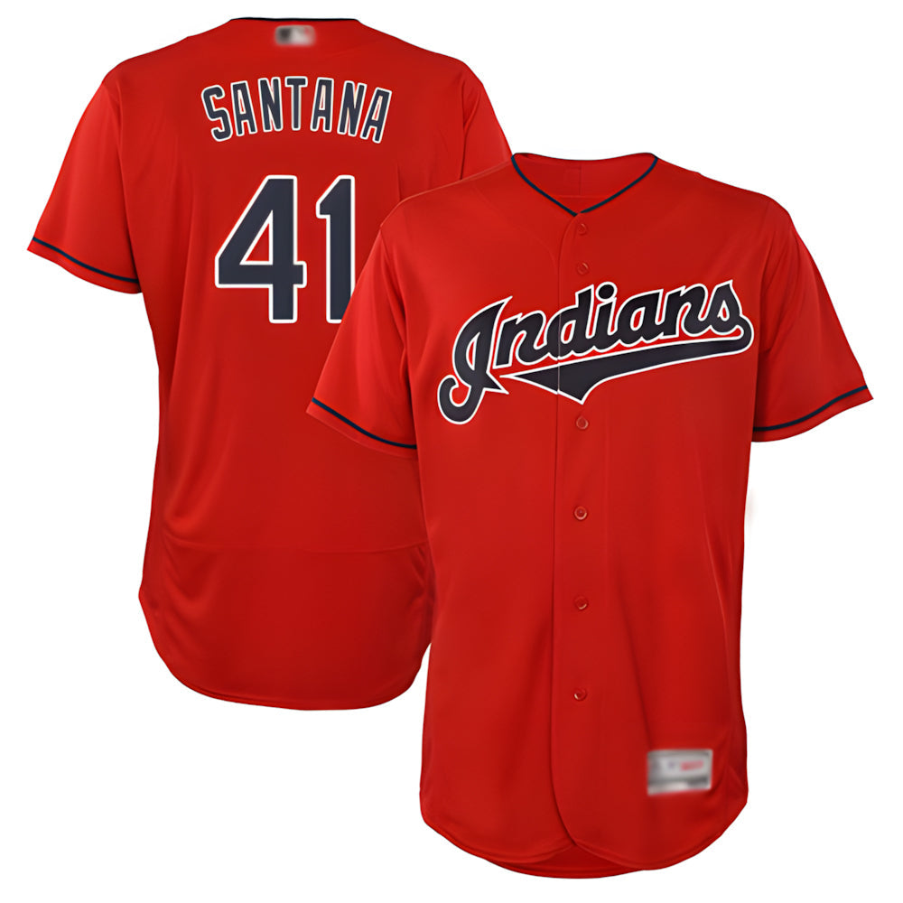 MATTH A.Diamondbacks #41 Carlos Santana Player Red game time Stitched Jersey