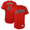 MATTH A.Diamondbacks #41 Carlos Santana Player Red game time Stitched Jersey