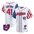 MATTH A.Diamondbacks #41 Carlos Santana Player White Independence Day Vapor Premier Limited Stitched Jersey