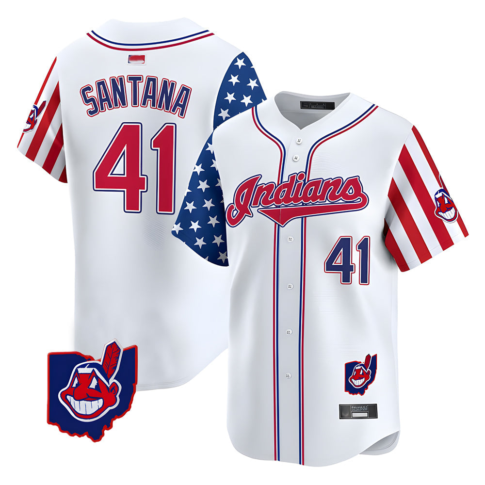 MATTH A.Diamondbacks #41 Carlos Santana Player White Independence Day Vapor Premier Limited Stitched Jersey