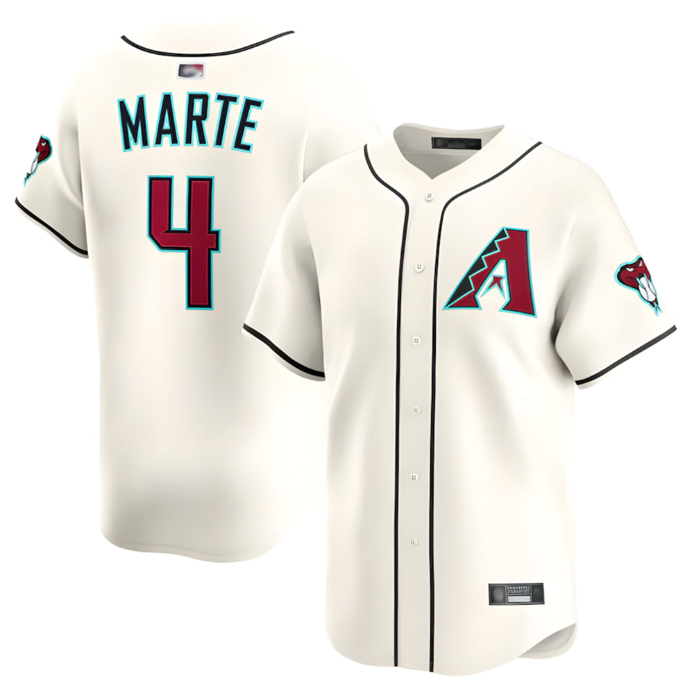 MATTH A.Diamondbacks #4 Ketel Marte Player Cream Limited Stitched Jerseys