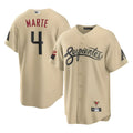 MATTH A.Diamondbacks #4 Ketel Marte Player Gold City Connect Stitched Jerseys