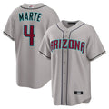 MATTH A.Diamondbacks #4 Ketel Marte Player Gray Home Game Stitched Jerseys