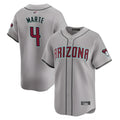 MATTH A.Diamondbacks #4 Ketel Marte Player Gray Replica Game Stitched Jerseys