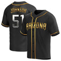 MATTH A.Diamondbacks #51 Randy Johnson Player Black Golden Replica Alternate Stitched Jerseys