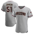 MATTH A.Diamondbacks #51 Randy Johnson Player Gray Authentic Road Stitched Jerseys