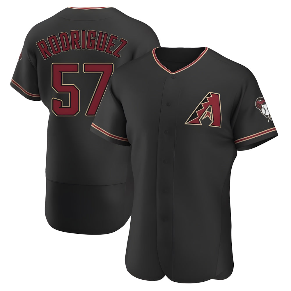 MATTH A.Diamondbacks #57 Eduardo Rodriguez Player Black Alternate Stitched Jersey