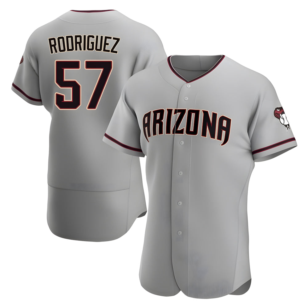 MATTH A.Diamondbacks #57 Eduardo Rodriguez Player Gray Road Stitched Jersey