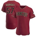 MATTH A.Diamondbacks #57 Eduardo Rodriguez Player Red Authentic Crimson Stitched Jersey