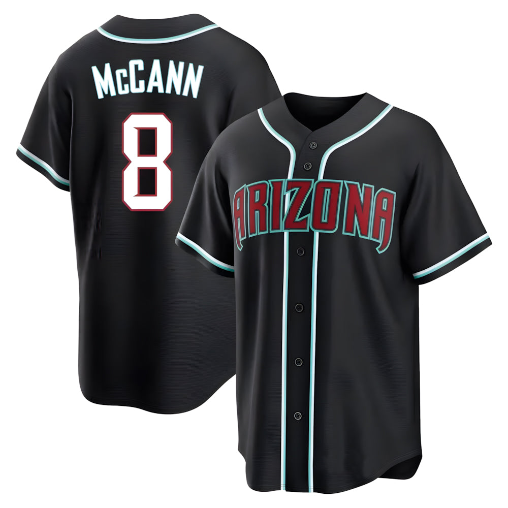 MATTH A.Diamondbacks #8 James McCann Player Black Replica Fashion Out Stitched Jersey