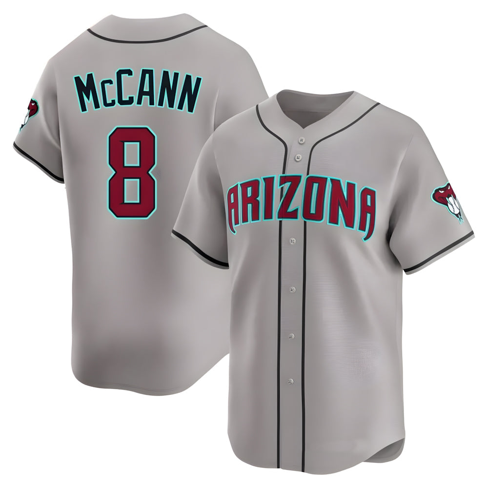 MATTH A.Diamondbacks #8 James McCann Player Gray Limited Alternate Stitched Jersey