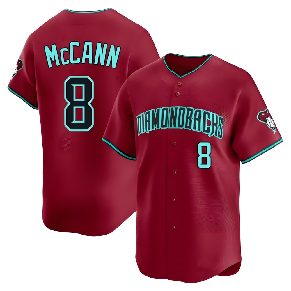 MATTH A.Diamondbacks #8 James McCann Player Red Limited Alternate Stitched Jersey