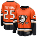 MATTH A.Ducks #25 Ryan Poehling Orange Home Breakaway Jerseys