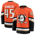 MATTH A.Ducks #45 Beckett Sennecke Orange Home Premium Jerseys