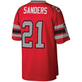 MATTH A.Falcons #21 Deion Sanders Mitchell & Ness Red Legacy Replica Jersey