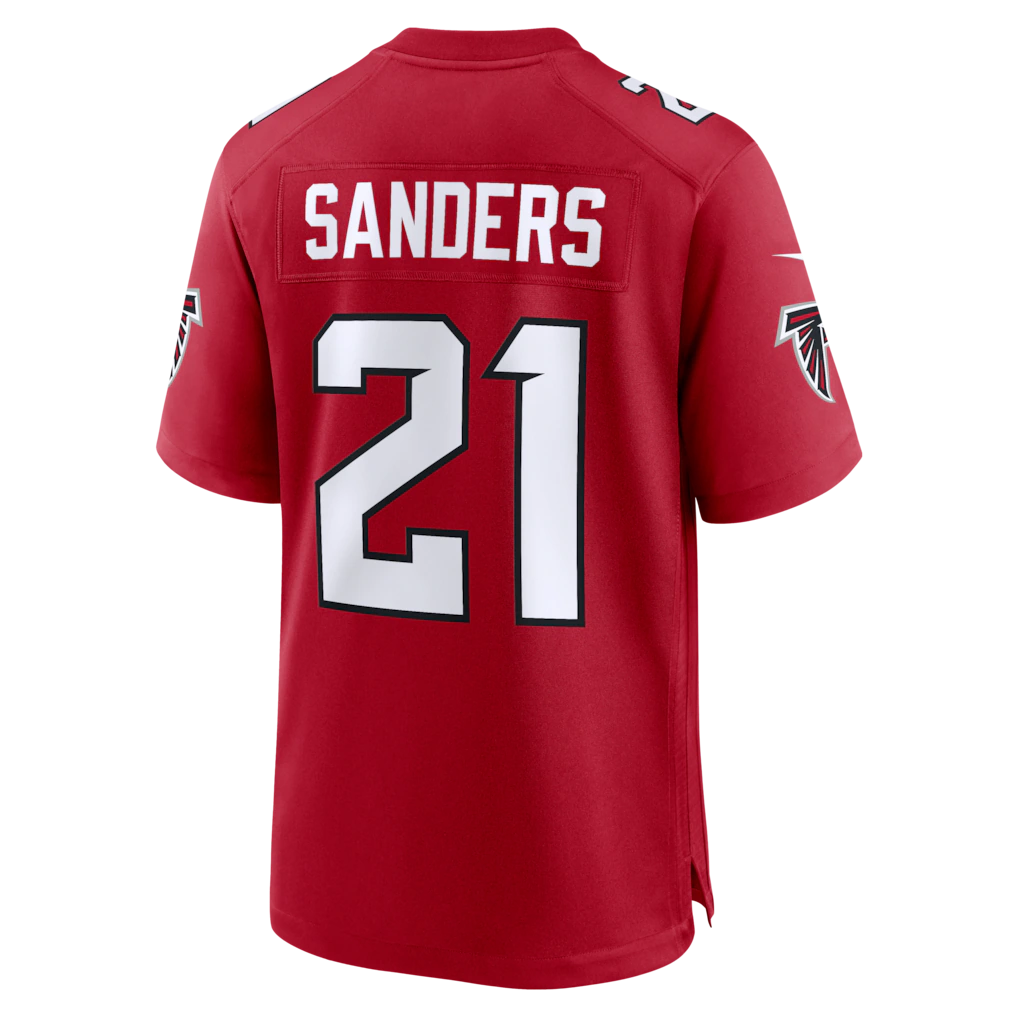 MATTH A.Falcons #21 Deion Sanders Red Retired Player Game Stitched Jerseys