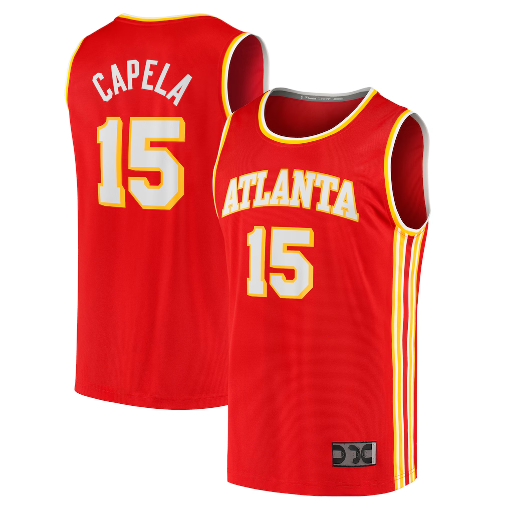 MATTH A.Hawks #15 Clint Capela Red 2021-22 Fast Break Replica Jerseys - Icon Edition