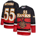 MATTH A.Hawks #55 Dikembe Mutombo Mitchell & Ness Red Maxxed Out Fashion Hockey Jerseys