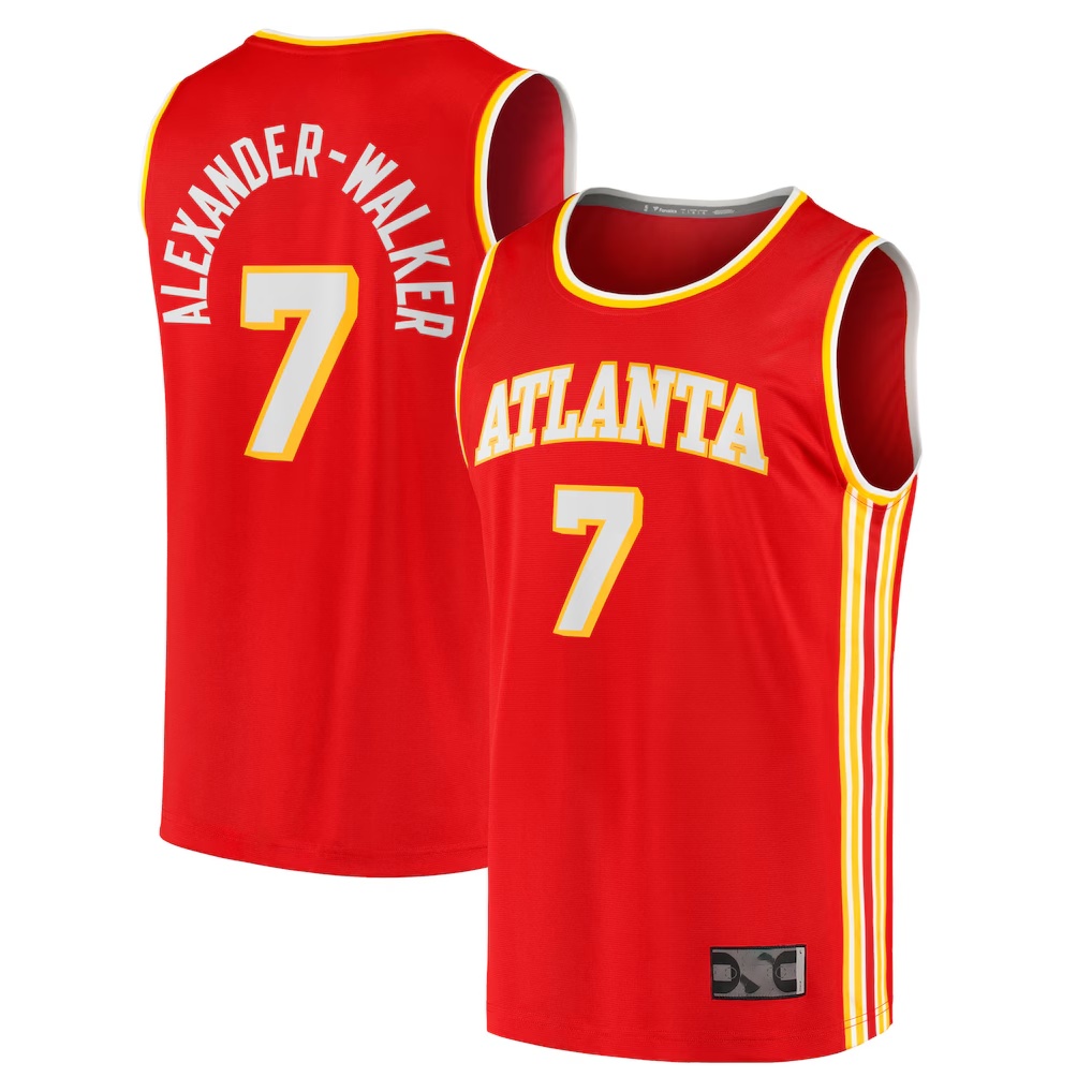 MATTH A.Hawks #7 Nickeil Alexander-Walker Red Fast Break Replica Jerseys - Icon Edition