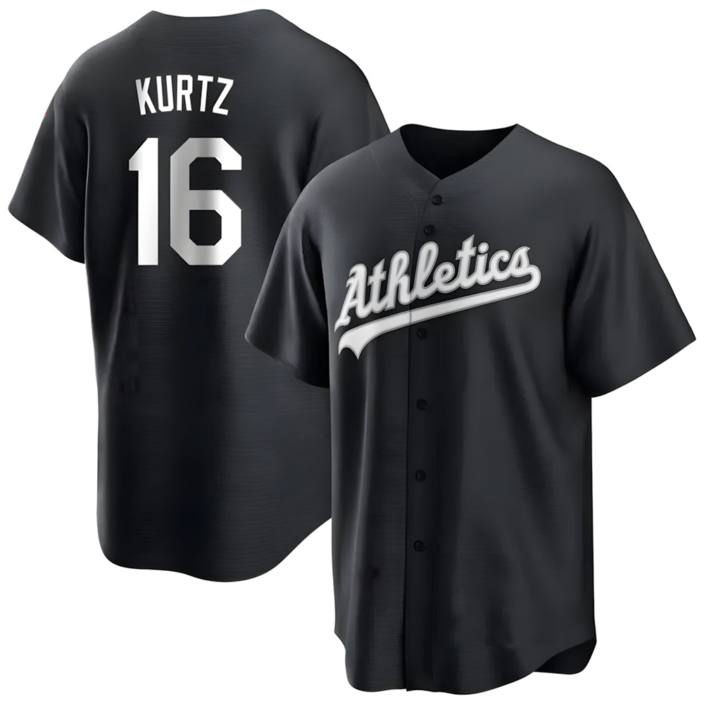 MATTH Athletics #16 Nick Kurtz Player Black Game Stitched Jerseys