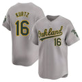 MATTH Athletics #16 Nick Kurtz Player Grey Home Limited Stitched Jerseys