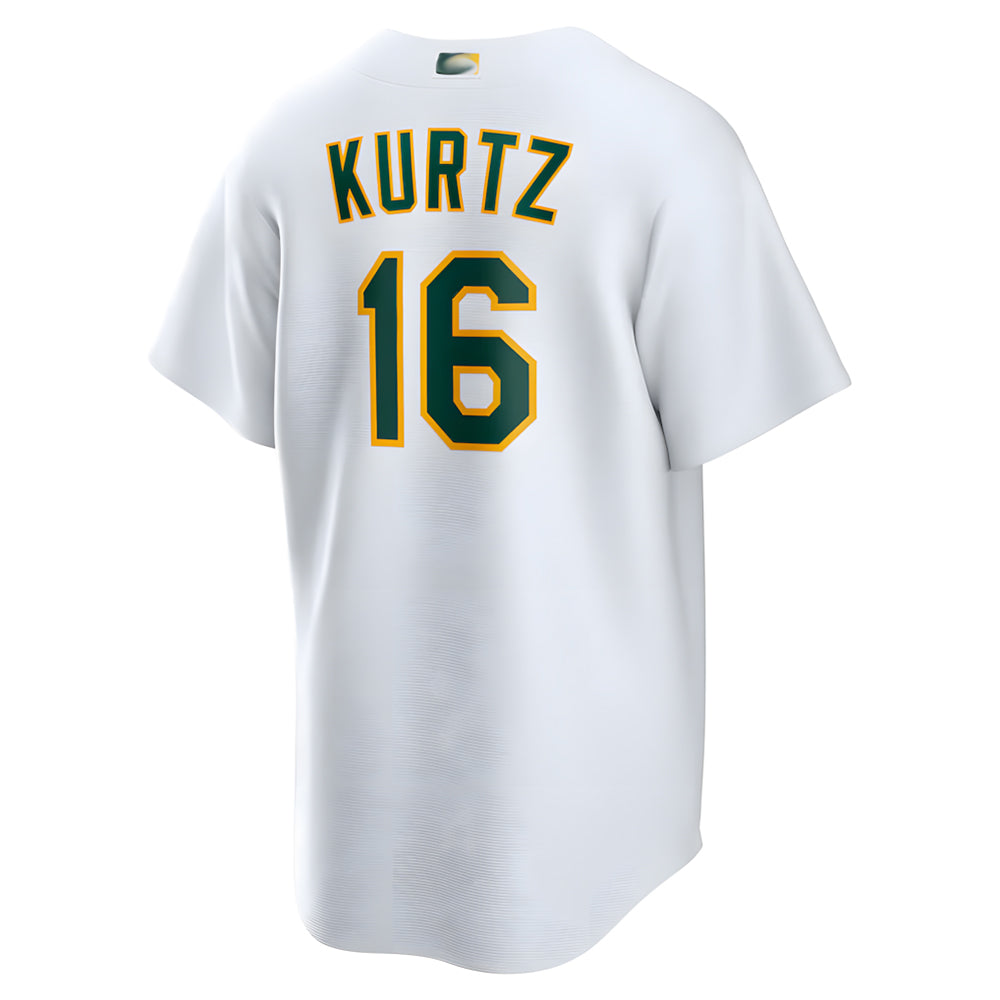 MATTH Athletics #16 Nick Kurtz Player White Home Game Stitched Jerseys