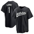MATTH Athletics #1 Denzel Clarke player Black&White Replica Stitched Jersey