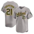 MATTH Athletics #21 Tyler Soderstrom Player Gray Limited Away Stitched Jersey