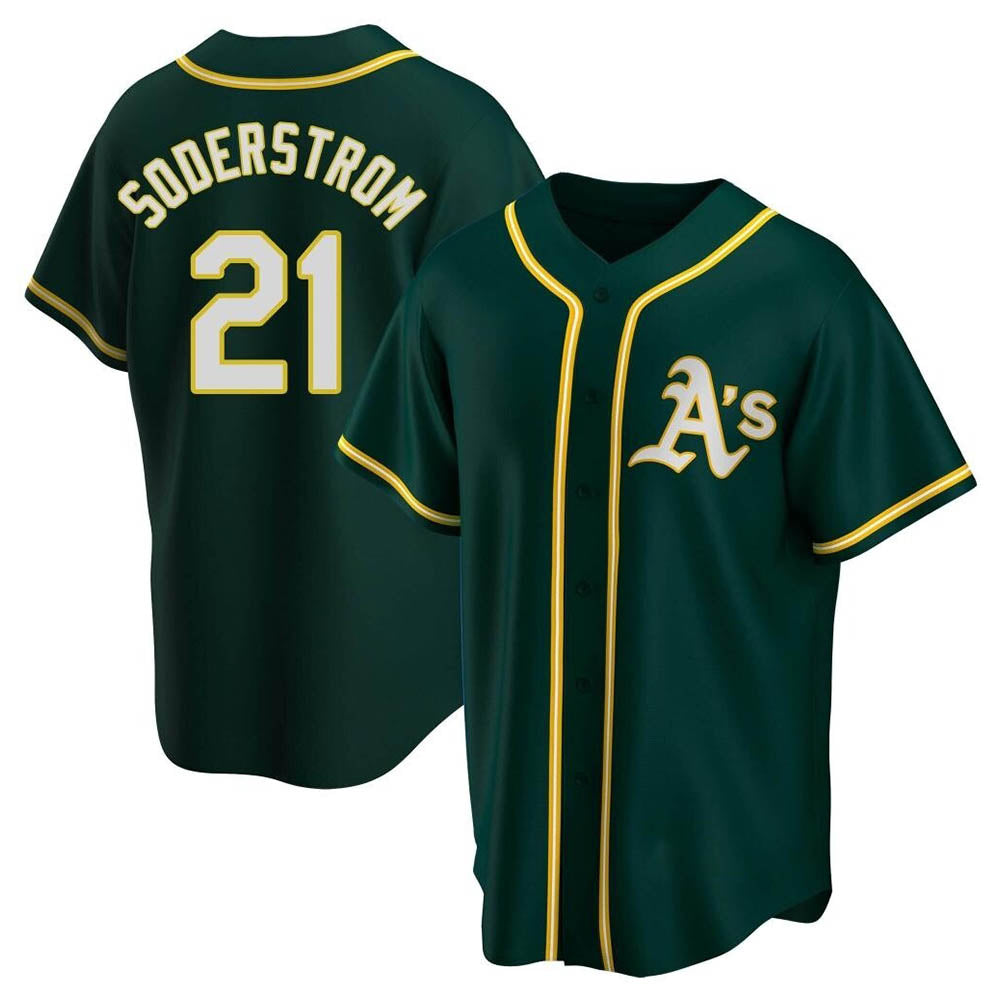 MATTH Athletics #21 Tyler Soderstrom Player Green Replica Alternate Stitched Jersey
