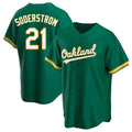 MATTH Athletics #21 Tyler Soderstrom Player Green Replica Kelly Alternate Stitched Jersey
