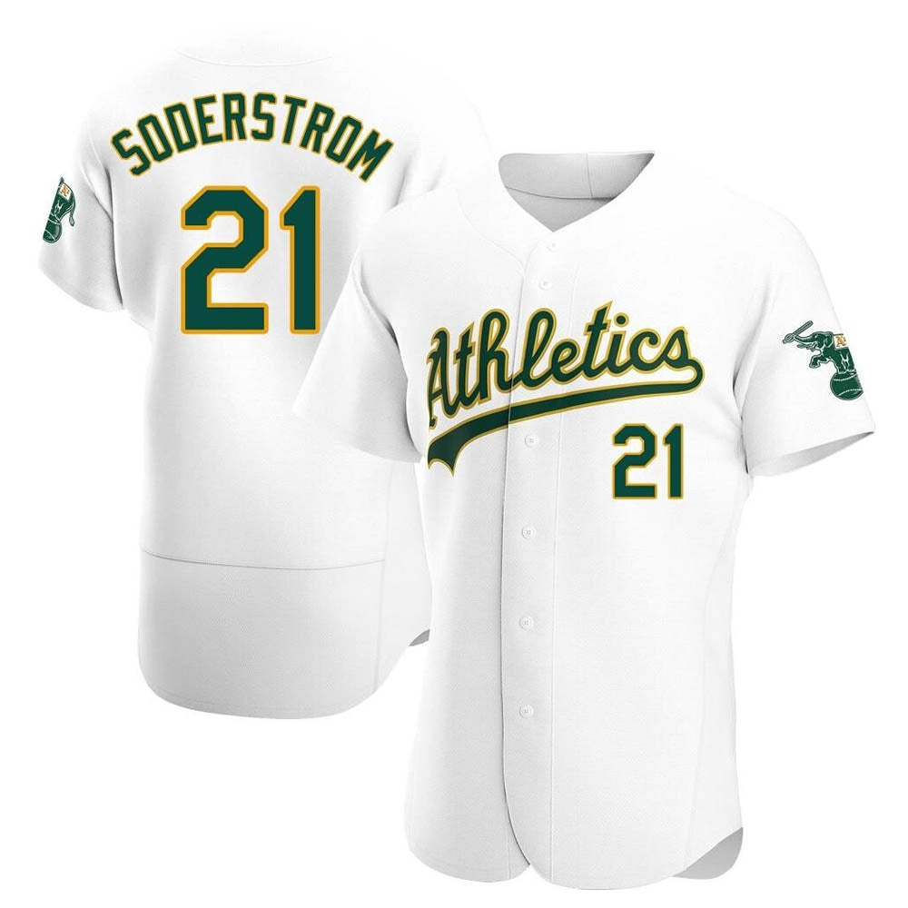 MATTH Athletics #21 Tyler Soderstrom Player White Authentic Home Stitched Jersey