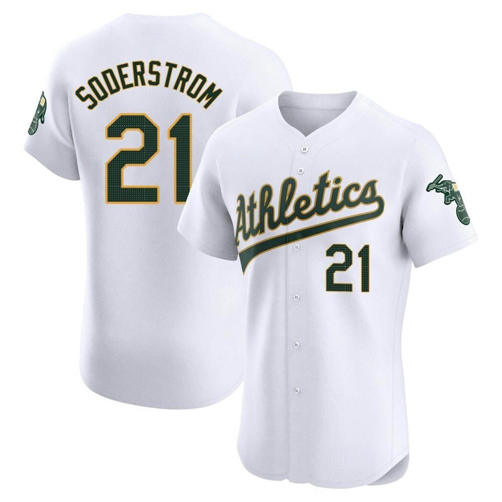 MATTH Athletics #21 Tyler Soderstrom Player White Elite Home Stitched Jersey