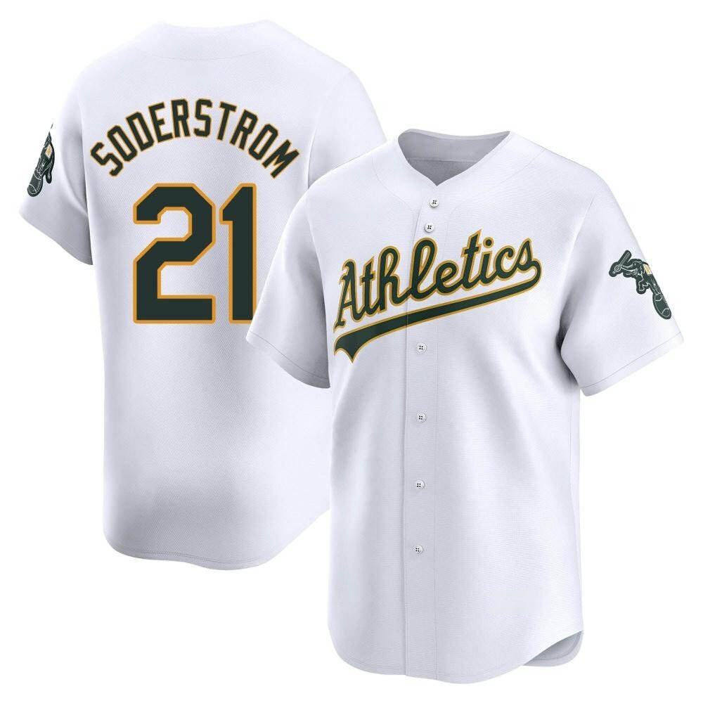 MATTH Athletics #21 Tyler Soderstrom Player White Limited Home Stitched Jersey