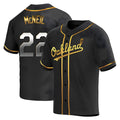 MATTH Athletics #22 Jeff McNeil player Gold Replica Black en Alternate Stitched Jersey